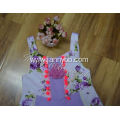 latest design purple floral baby bubble sunsuit rompers